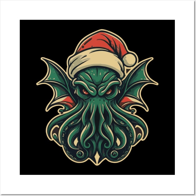 A Portrait of Christmas Cthulhu #4 Wall Art by InfinityTone